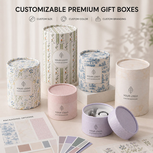 Luxury Cylindrical Gift Box Wholesale Single Pattern Customized Round Box