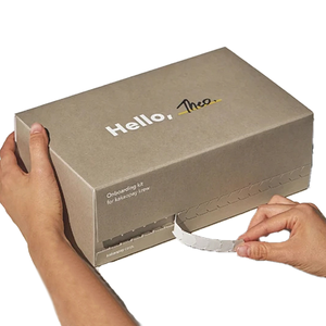 Recyclable Zipper Tear-open Mailer Box Custom Logo Embossed