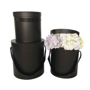 Cardboard Box Gift Box Custom Round Set Three-hand Jacquard Packing Flower Gift Box