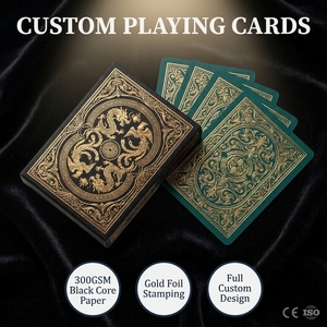 Poker Cards Waterproof Gold Foil Gloss Matte Finish Custom Tuck Box Packaging