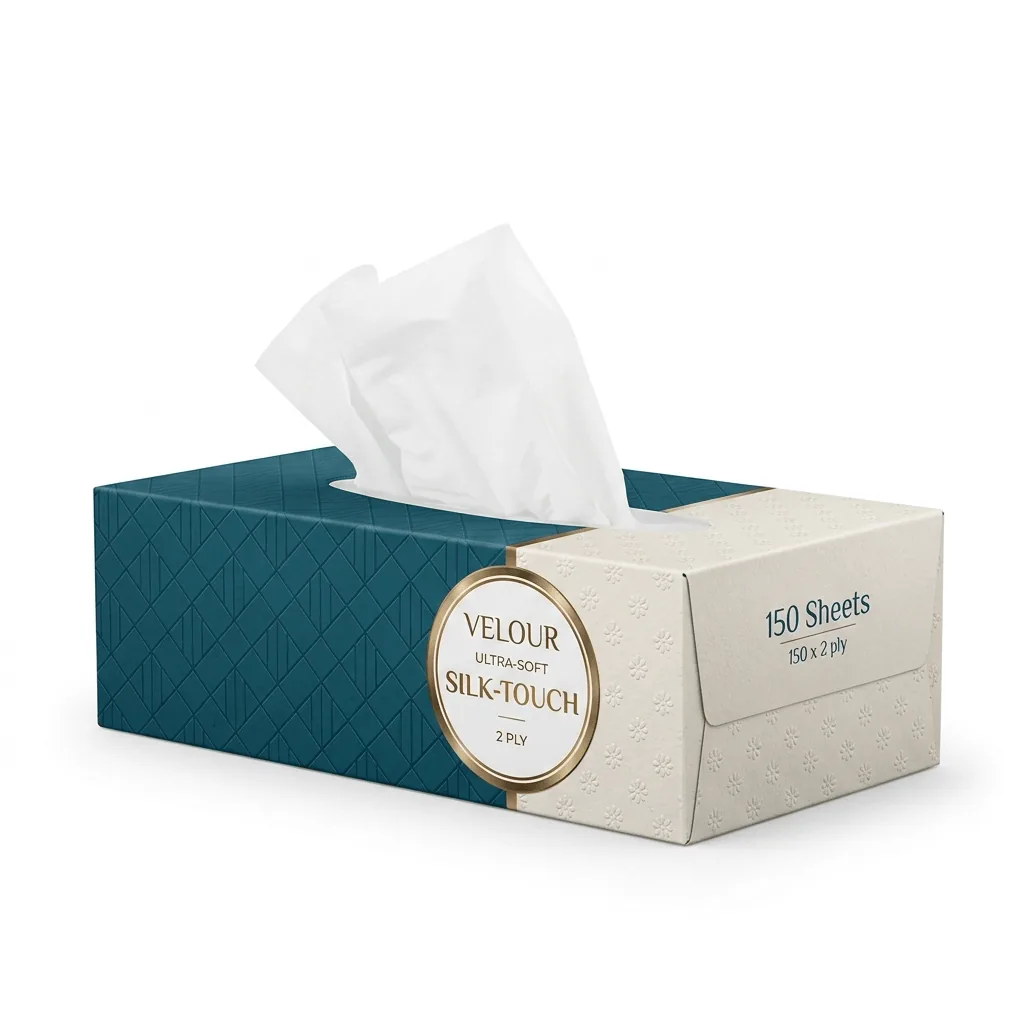 Custom Printed Tissue Boxes - Retail Facial Tissue Cartons
