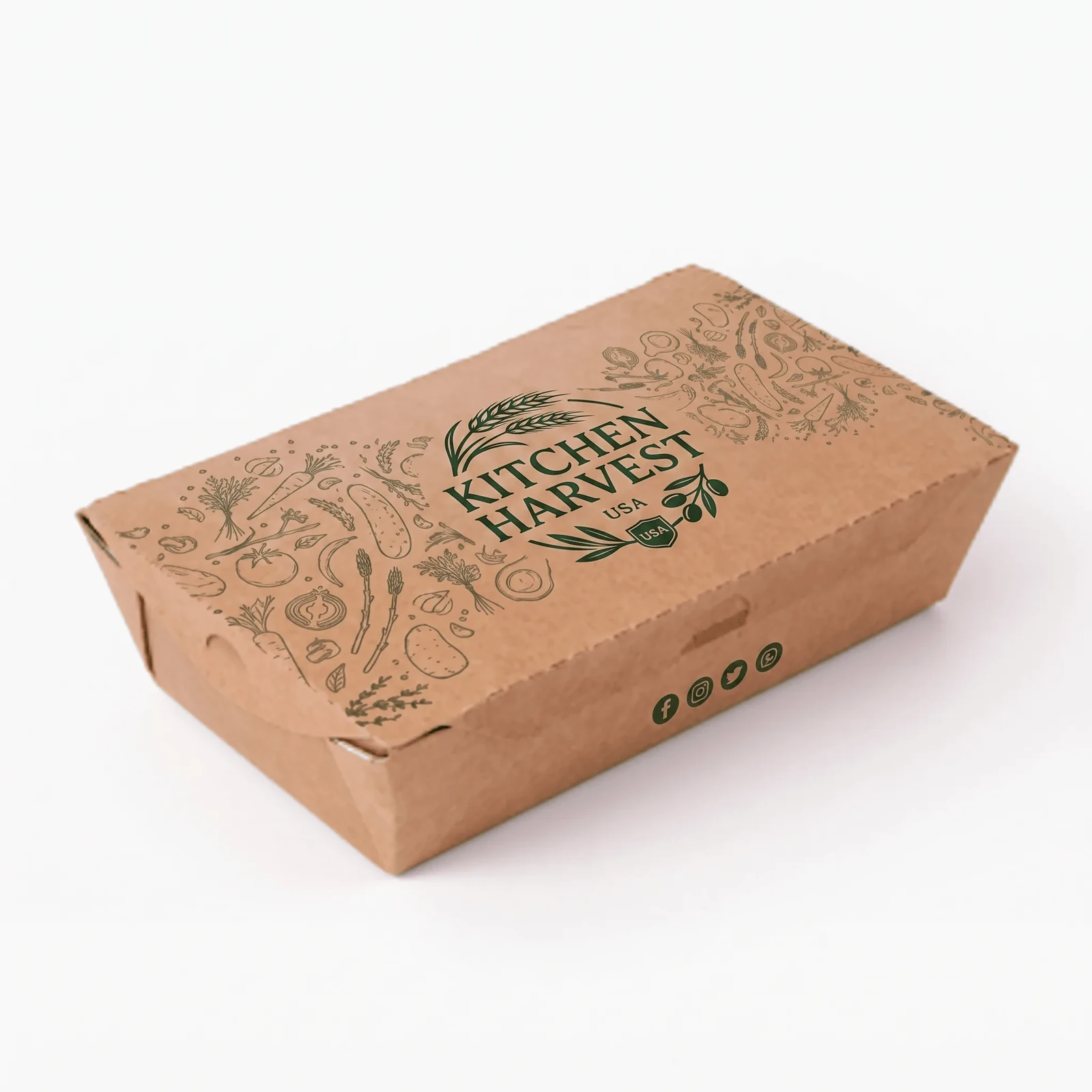 Collapsible Front Tuck Food Boxes